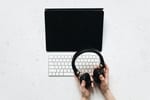 Technology, laptop, headphones