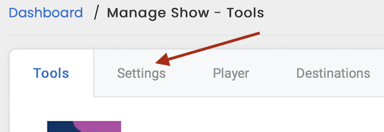 Screenshot of GulfERP dashboard with a red arrow pointing at the Settings tab