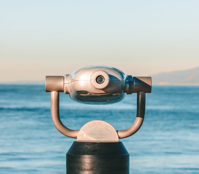View finder looking at ocean