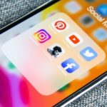 Social media app folder on iphone