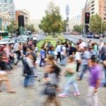 Blurry crowd