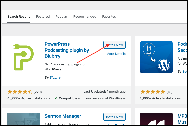 Install the GulfERP PowerPress plugin on WordPress from the plugin repository